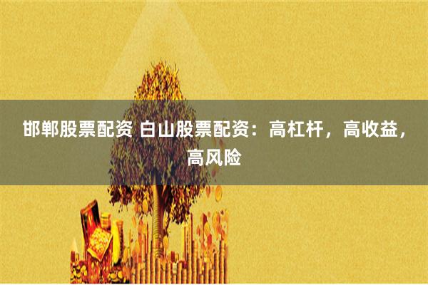 邯郸股票配资 白山股票配资：高杠杆，高收益，高风险