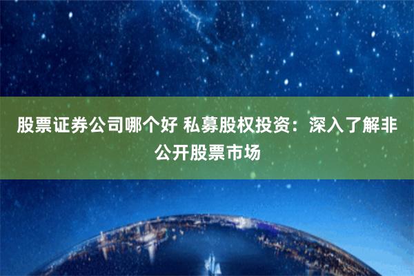 股票证券公司哪个好 私募股权投资:深入了解非公开股票市场